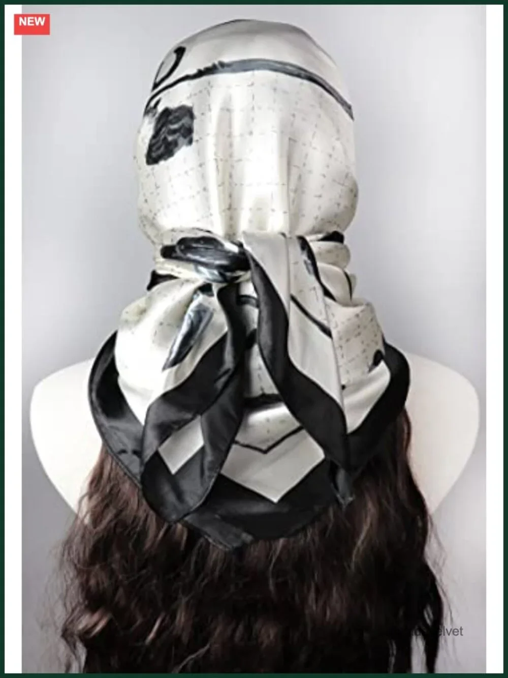 Satin Head Scarf for Women, Silk Like Hair Wrap, 35x35 in Square Bandana